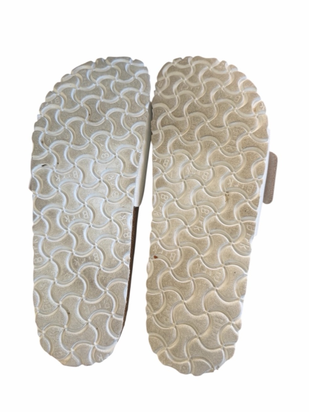 Birkenstock MADRID White Sandals with Metallic Buckle - Picture 10 of 10